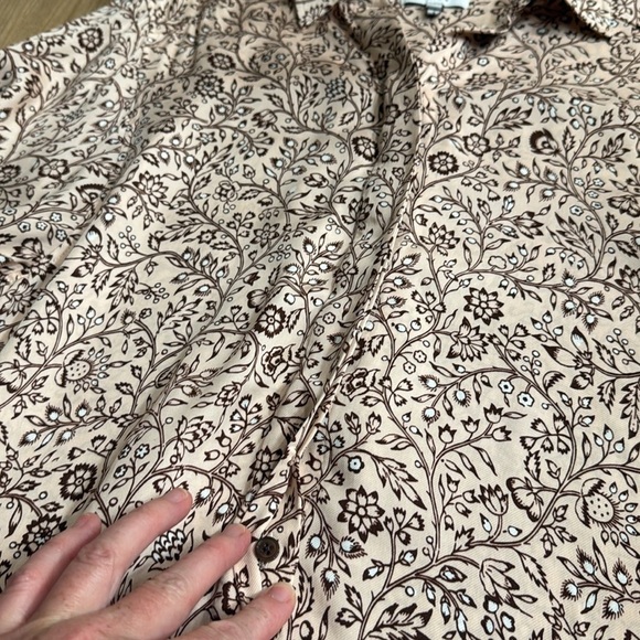 REISS Light Pink Ema Paisley Printed Shirt Button Front Blouse Size 6 or Small - Picture 5 of 15